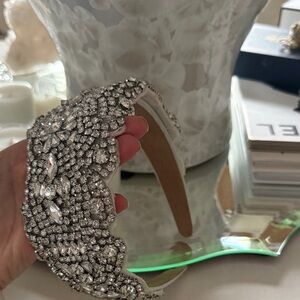 Elegant Silver Crystal Headband